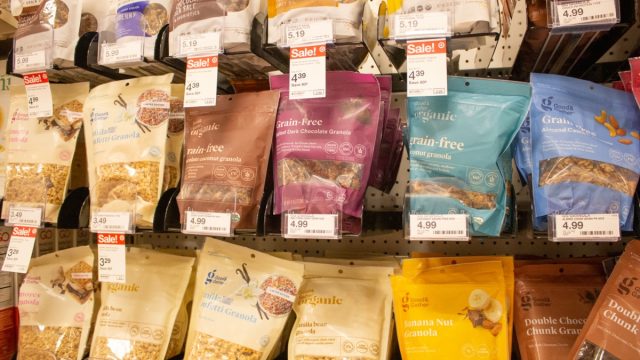 good & gather granola on display at target