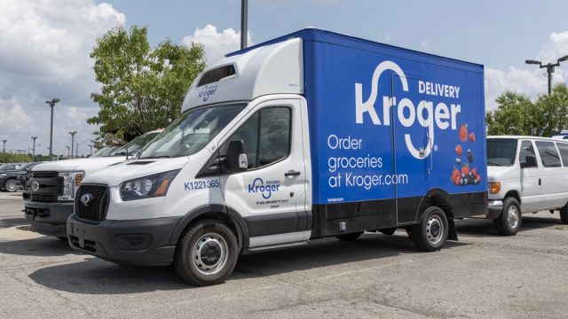 Kroger Delivery van. Kroger is one of the largest grocery store chains in the United States.