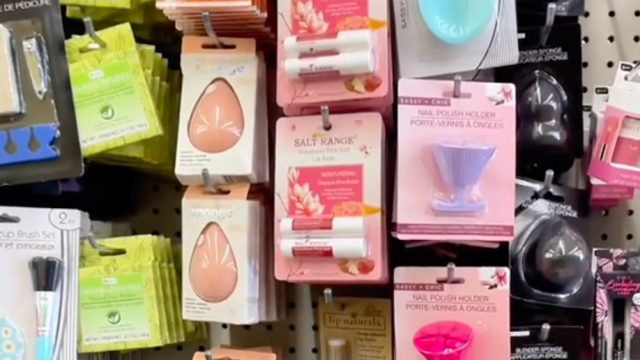Display of beauty items at Dollar Tree