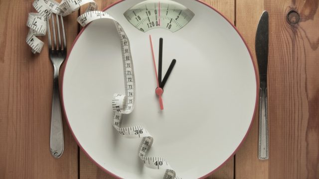 weight loss graphic with plate as a scale and measuring tape