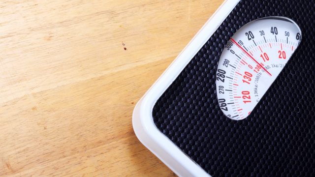 scale on hardwood floor