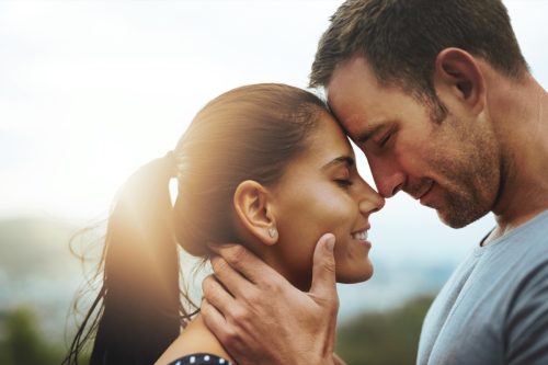 soul ties - couple putting their faces together