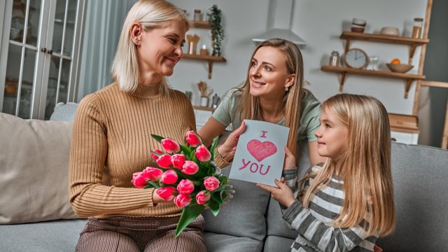 Three generations of women celebrating Mother's Day