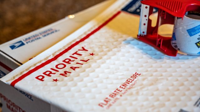 United States Postal Service priority mail flat rate shipping padded envelope