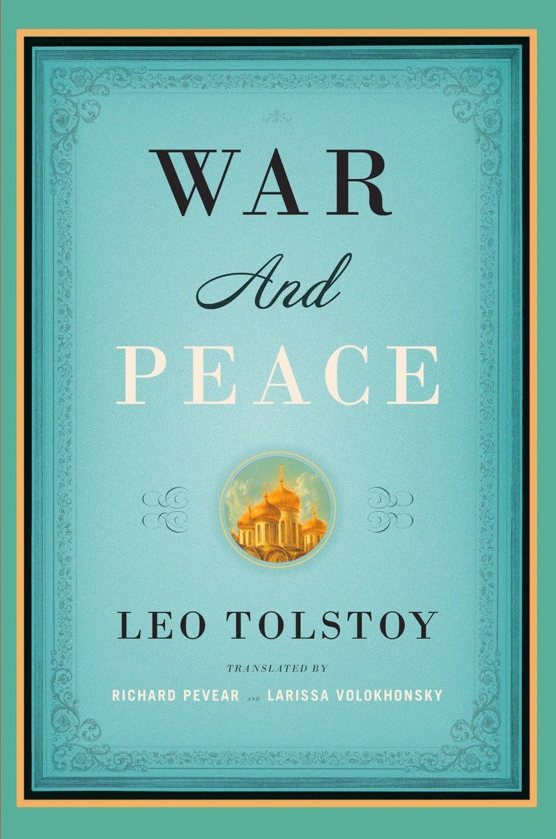 "War and Peace" by Leo Tolstoy book cover