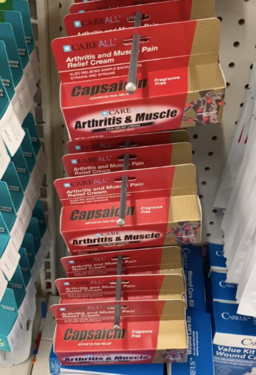 Dollar Tree medications arthritis and muscle pain relief cream