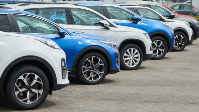 row of used cars