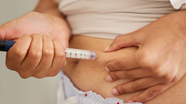 injecting weight-loss drug to stomach