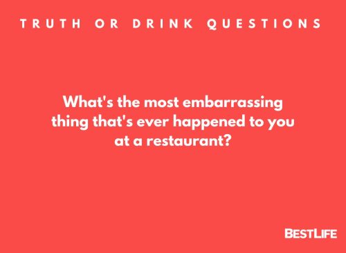 What's the most embarrassing thing that's ever happened to you at a restaurant?
