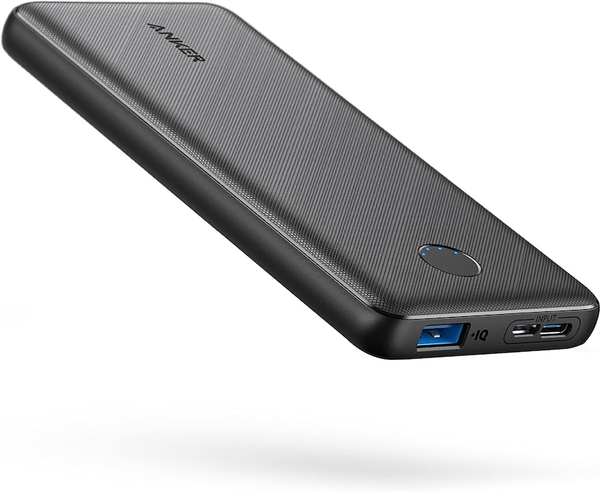 An Anker Power Bank travel charger