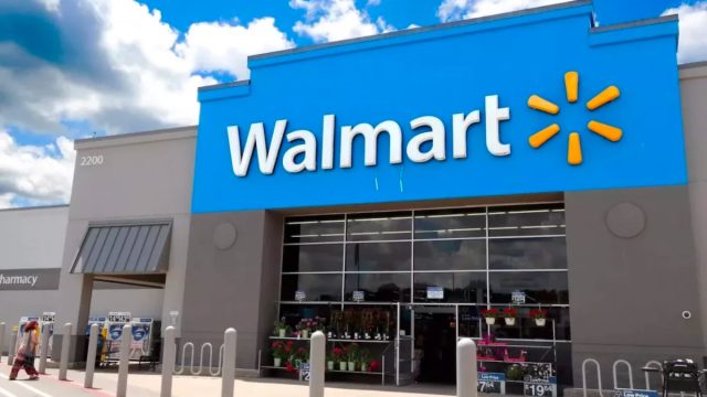 entrance to a Walmart store