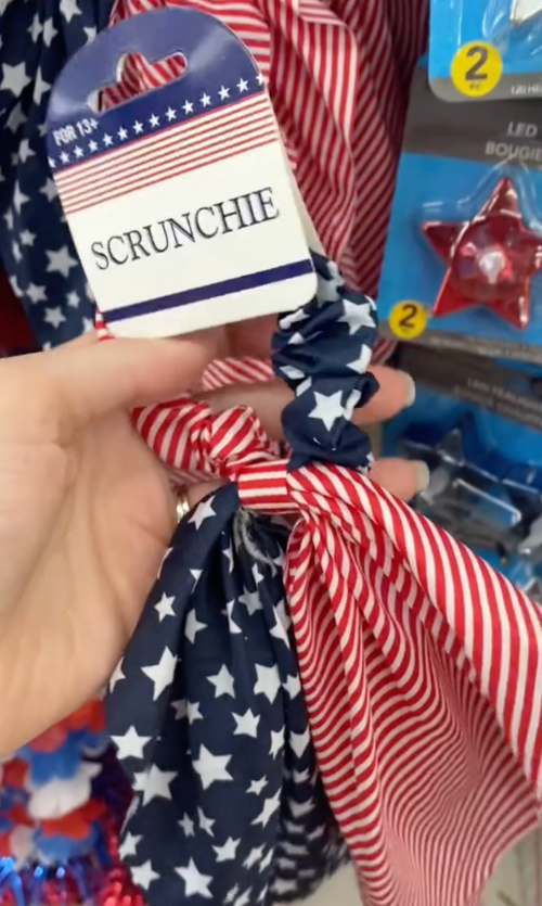 July 4th scrunchie at Dollar Tree
