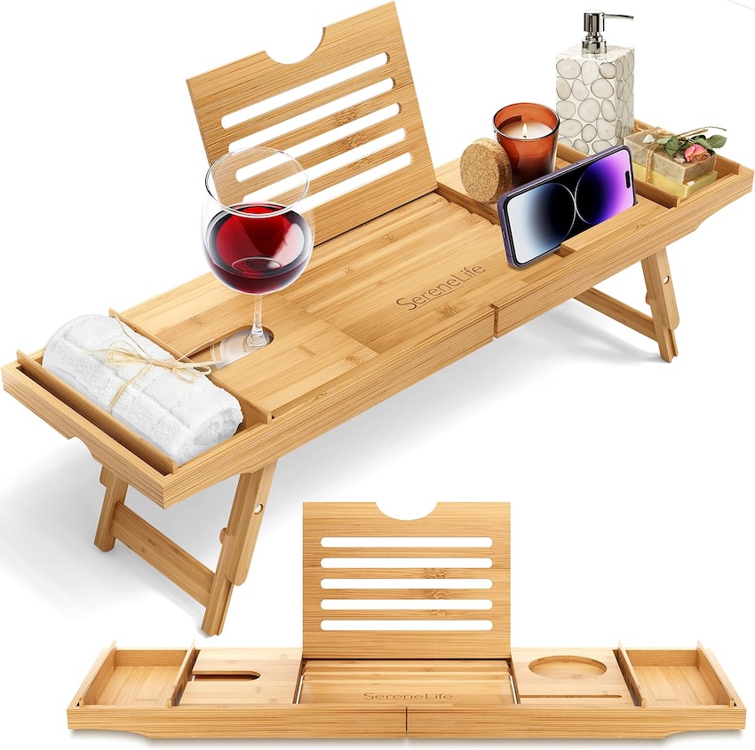 A Serene Life Bath and Bed Caddy