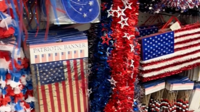 July 4th decorations at Dollar Tree