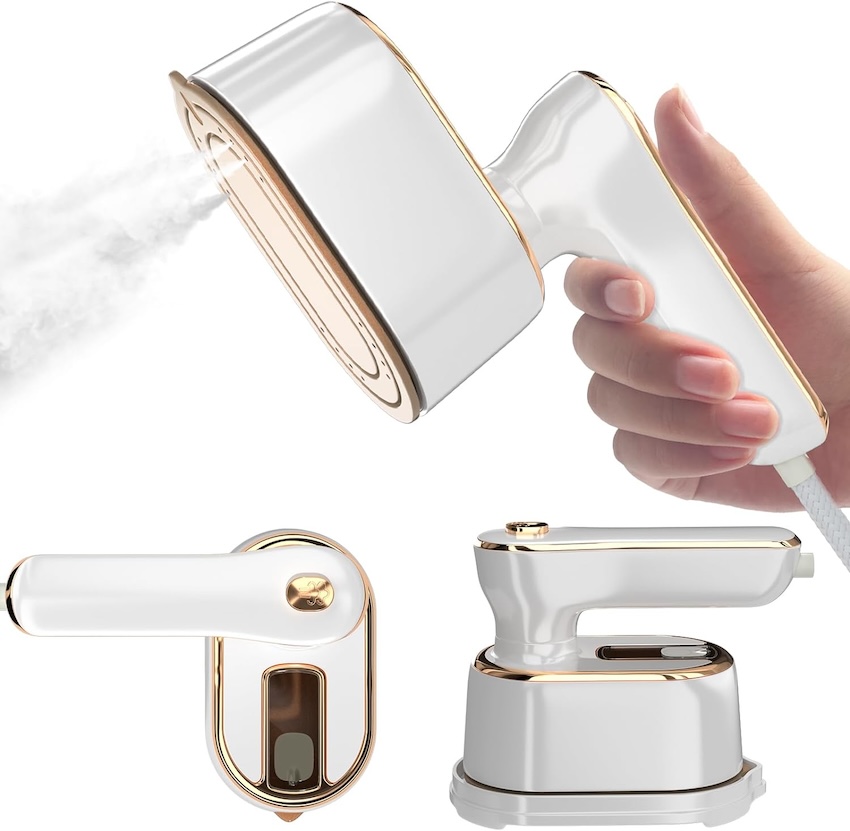 A travel steamer and iron
