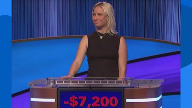 erin buker with a -$7,200 score on jeopardy