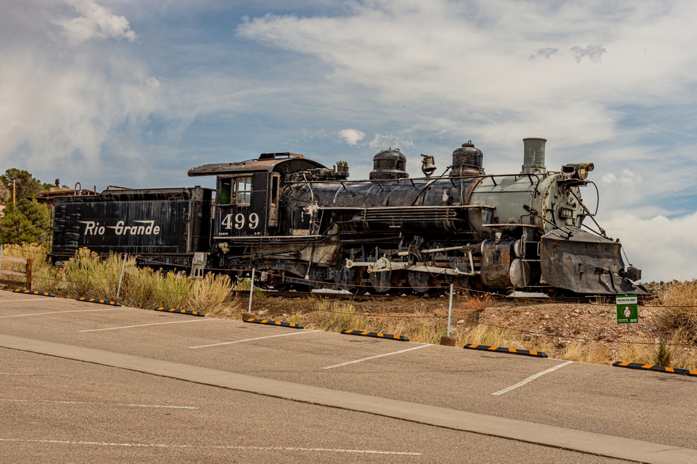 An antique locomotive