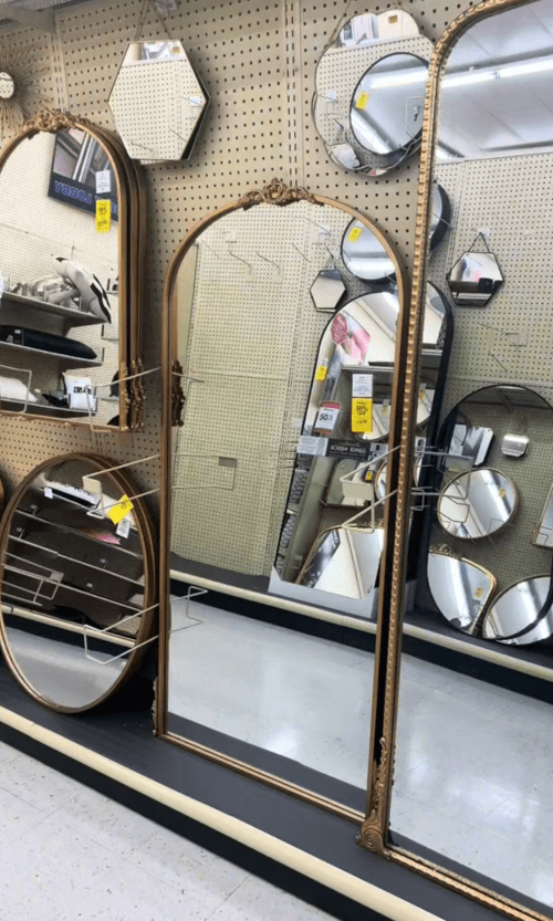 bronze mirrors at Hobby Lobby