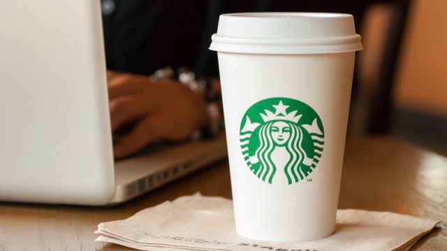 cup of hot tea from starbucks