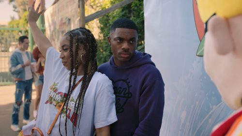 Andrea Ellsworth and Vince Staples in The Vince Staples Show