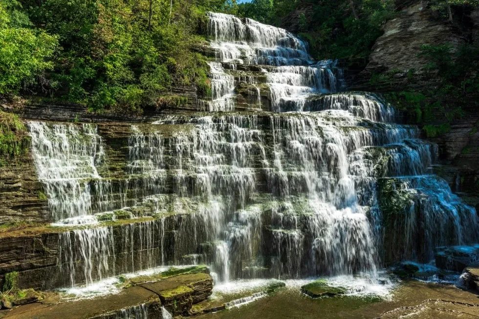 View of Hector Falls on Seneca Lake