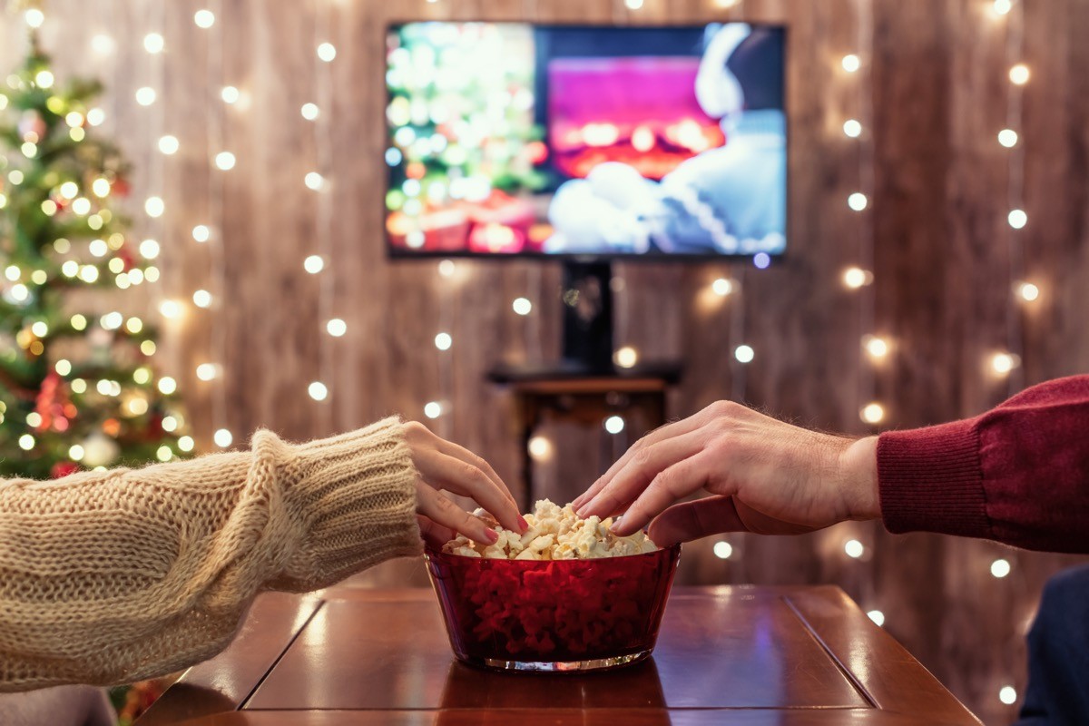 Couple Watching Christmas Movies