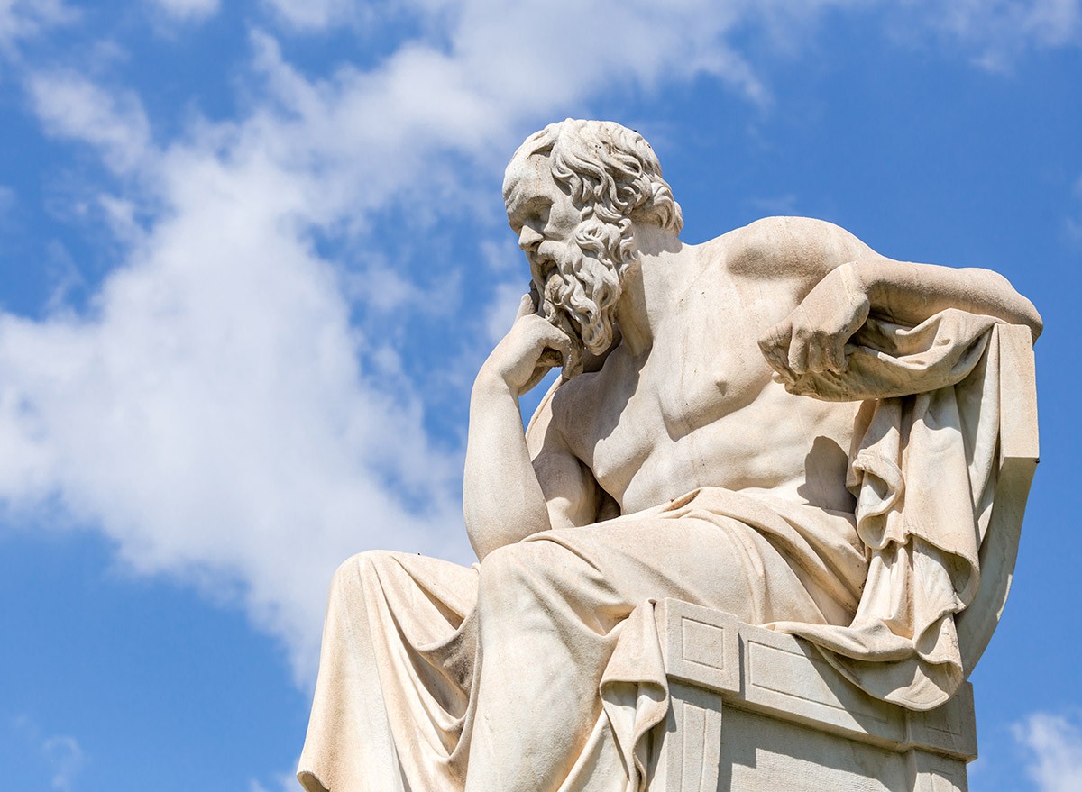 Socrates statue in Athens in front of the National Academy.