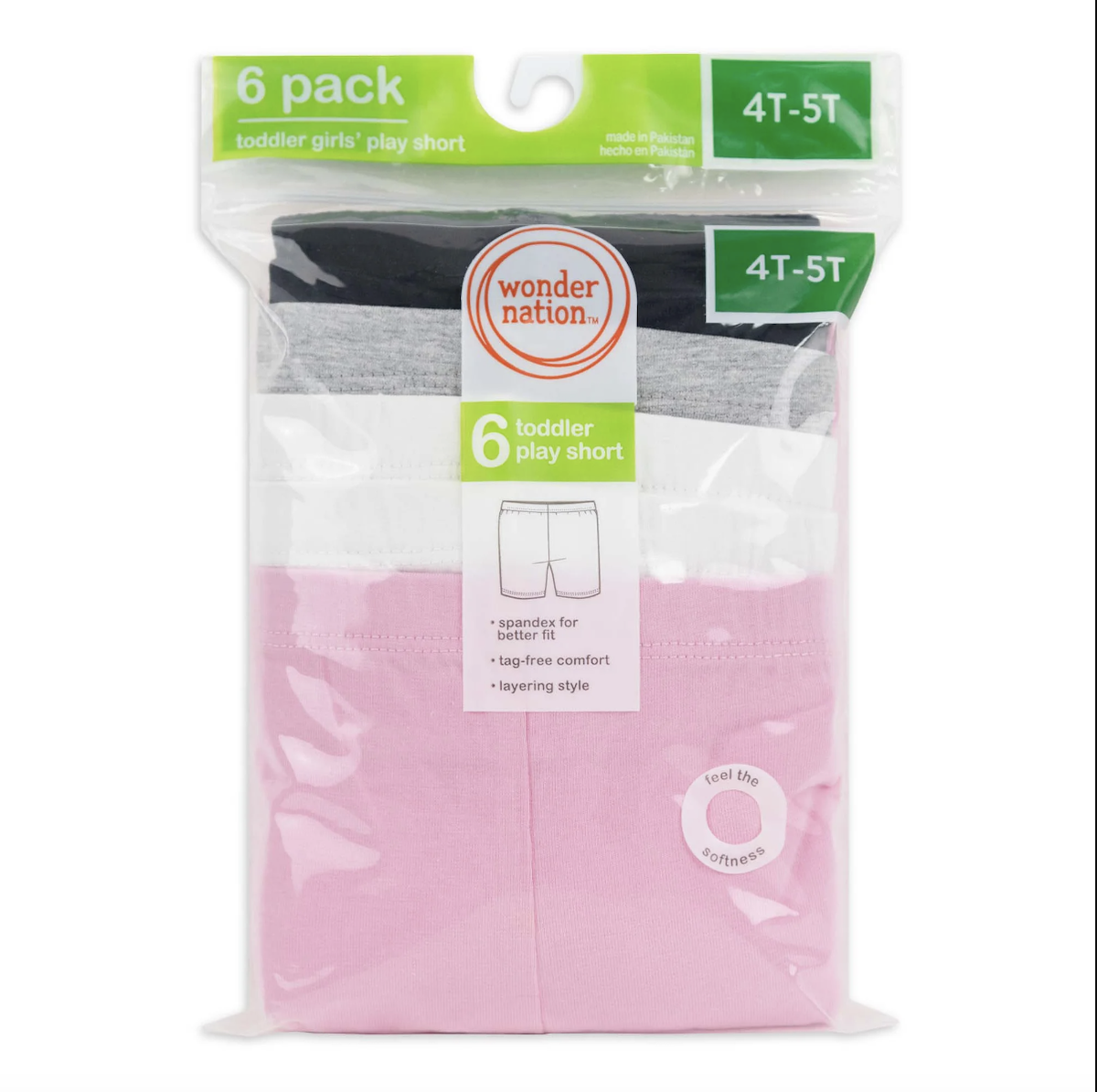 Pack of play shorts from Walmart's Wonder Nation brand