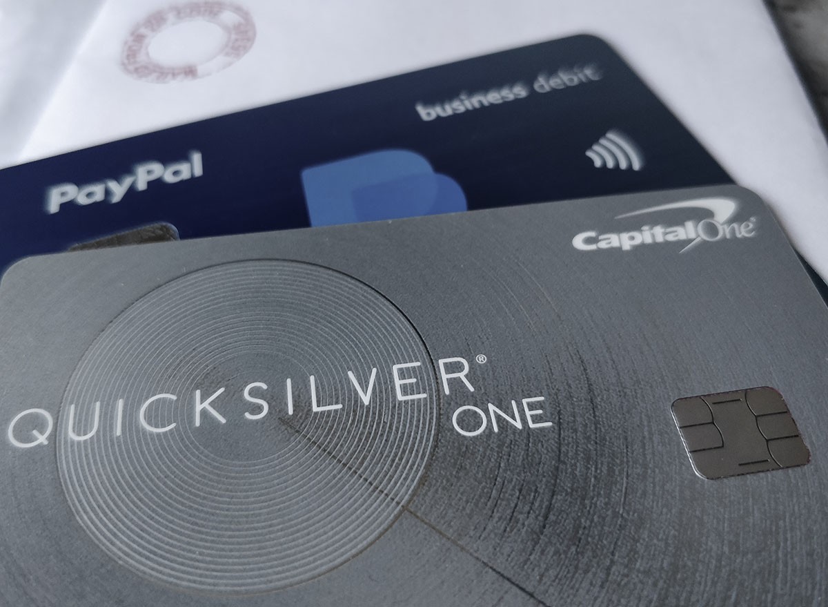 A Capital One Quicksilver credit card