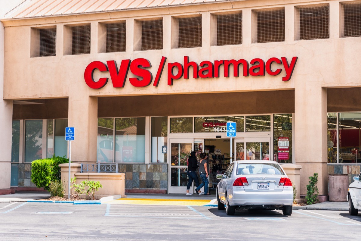 People shopping at CVS pharmacy
