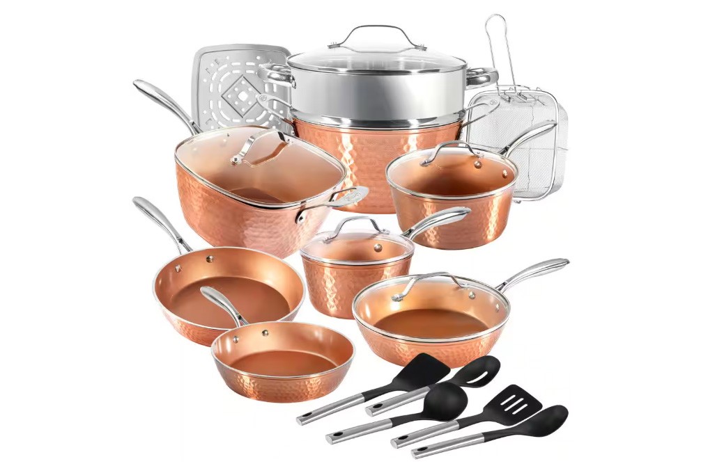 Home Depot 20-Piece Aluminum Non-Stick Cookware Set