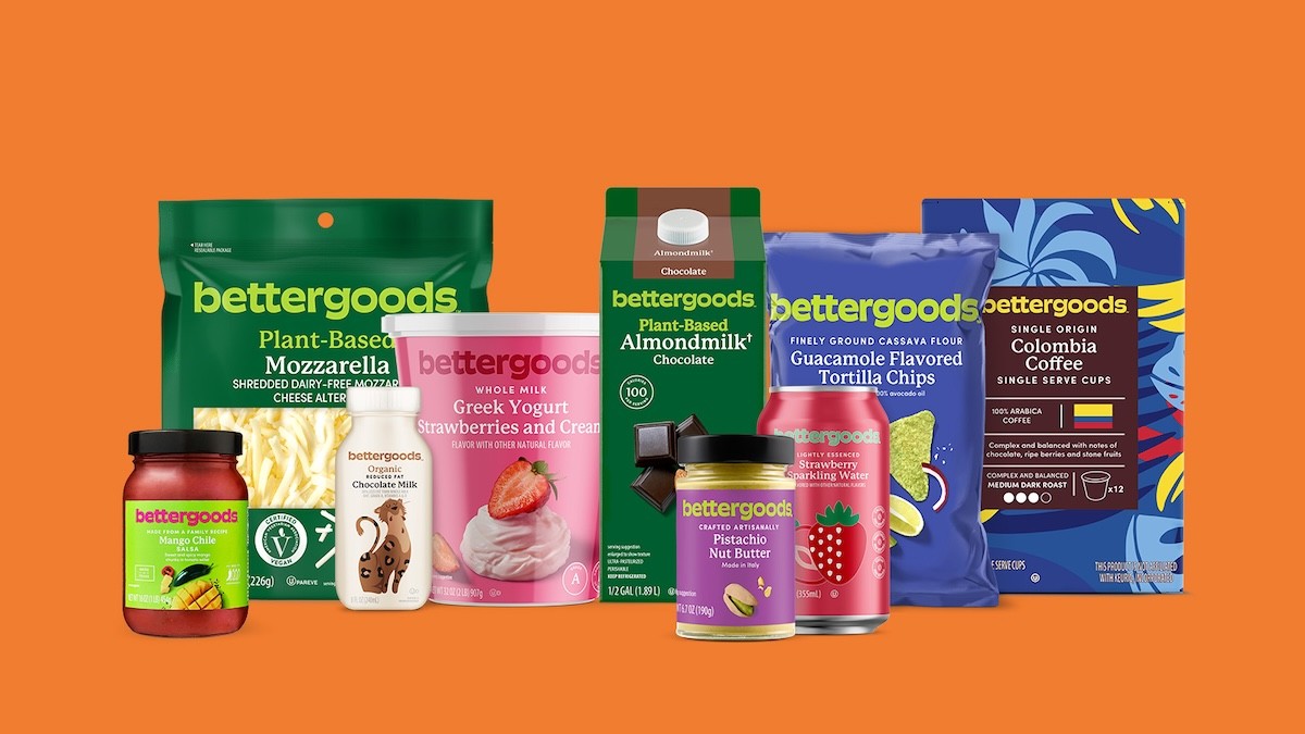 Walmart Bettergoods products on an orange background