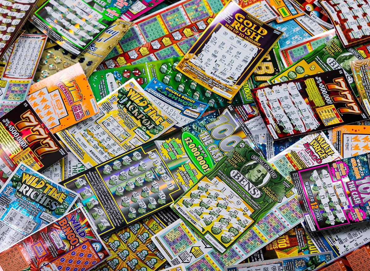 A pile of scratch tickets