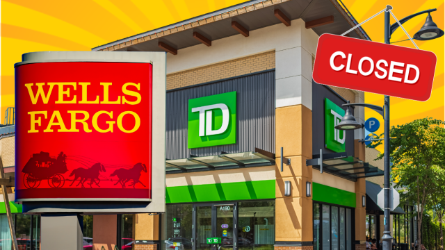 Wells Fargo, TD Bank, and Santander Closing Dozens of Branches—Here's Where