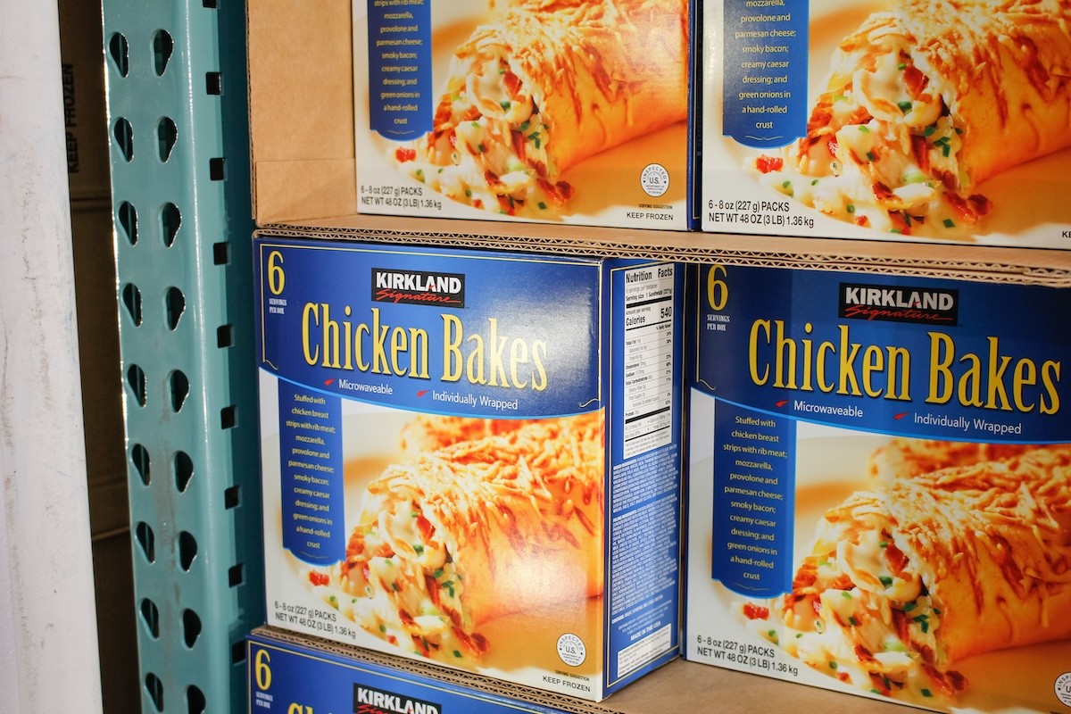 Kirkland frozen chicken bakes at Costco