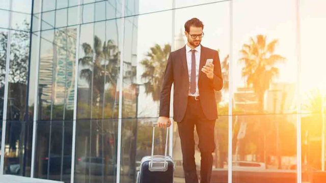Man with suitcase